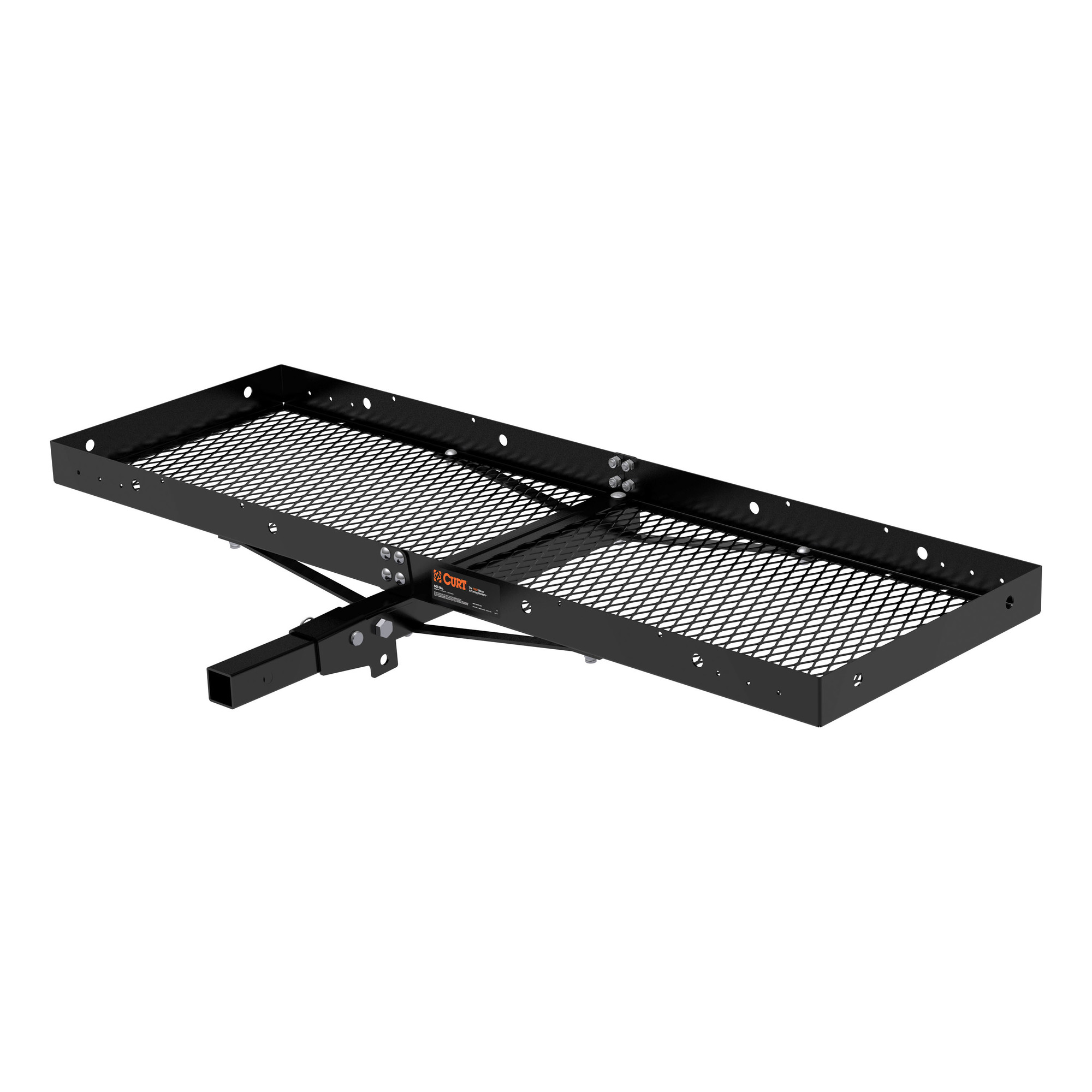 Curt Manufacturing, 60 x 20in. Tray Hitch Cargo Carrier, Capacity 500 lb, Receiver Size 2 in, Material Steel, Model# 18109